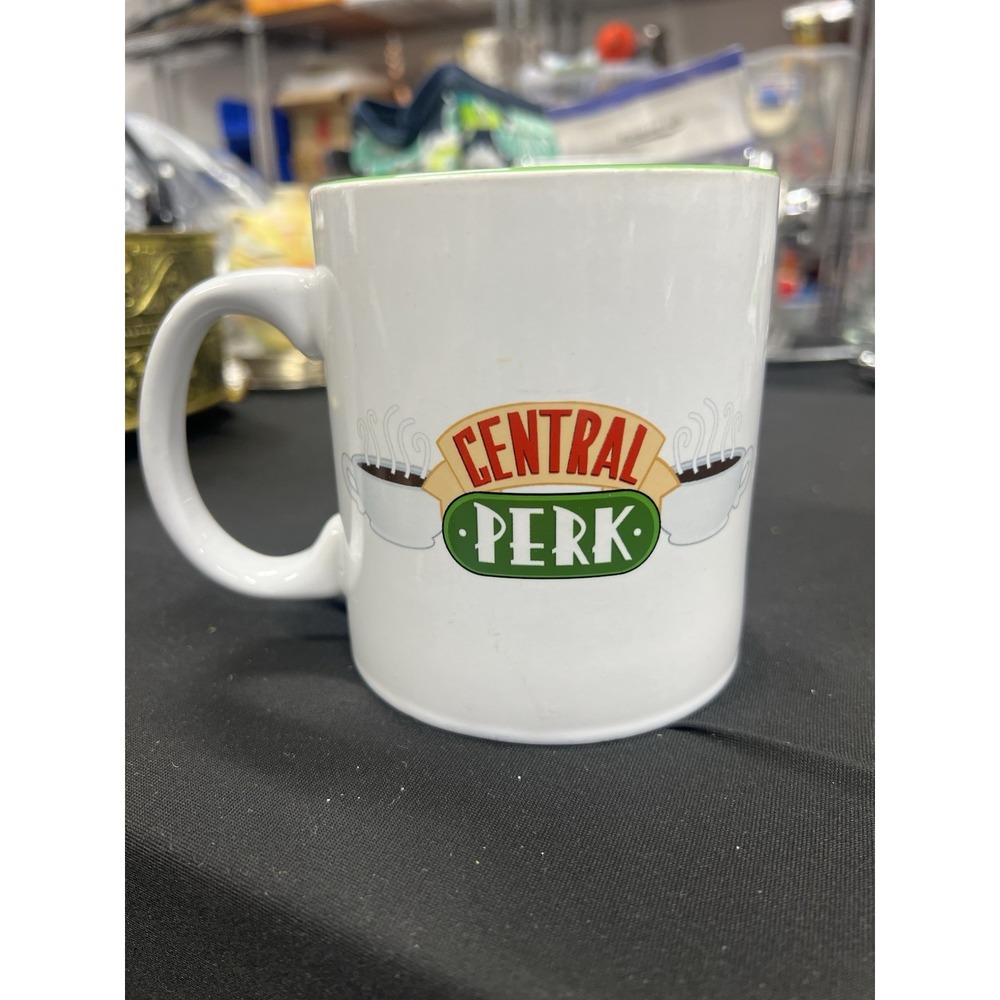 Friends Mug Central Perk White Green Inter  TV Show Coffee‎ 20oz Microwaveable